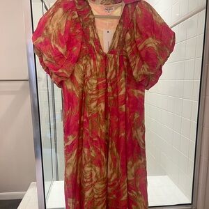 NWT Women’s Maxi Dress in Pink and Tan